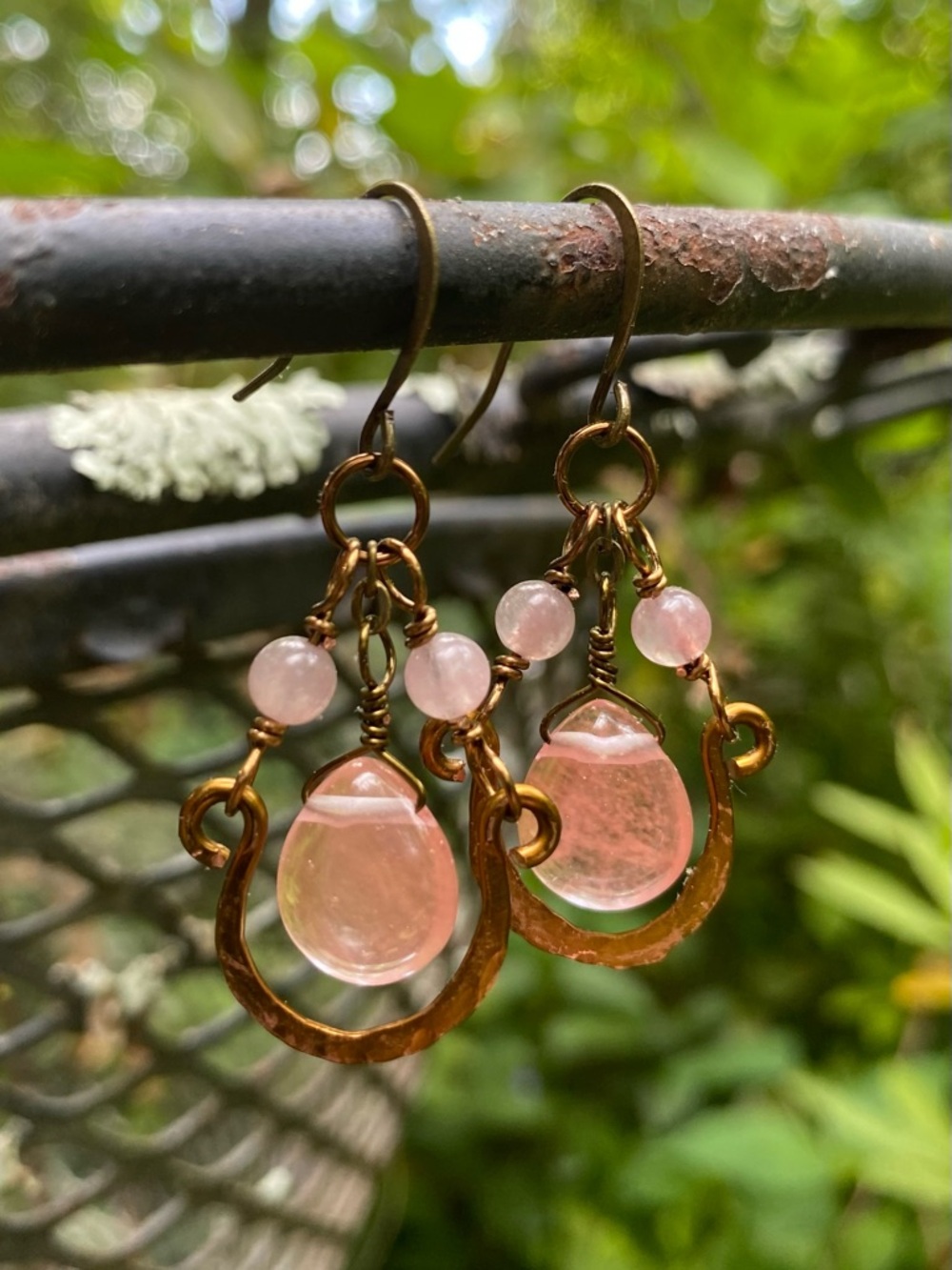 Cherry Quartz Drop Earrings